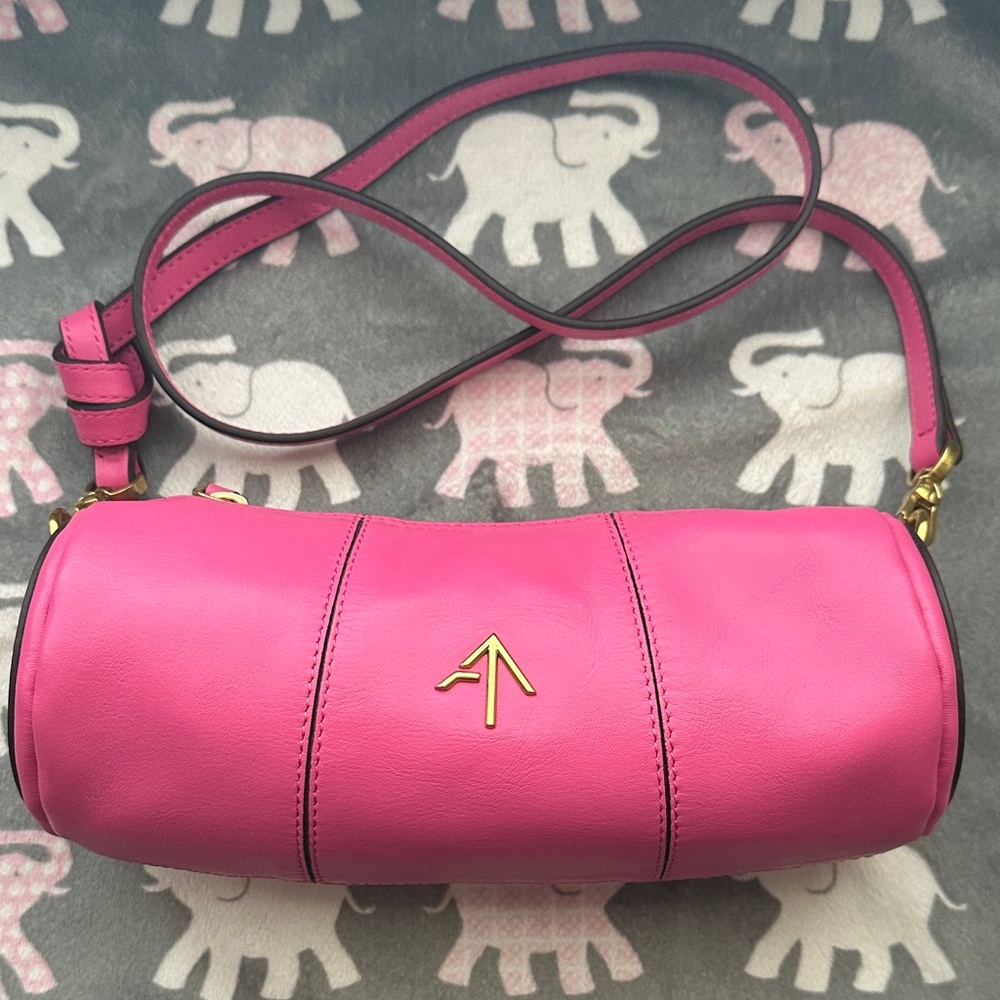 Pink Leather Crossbody Bag